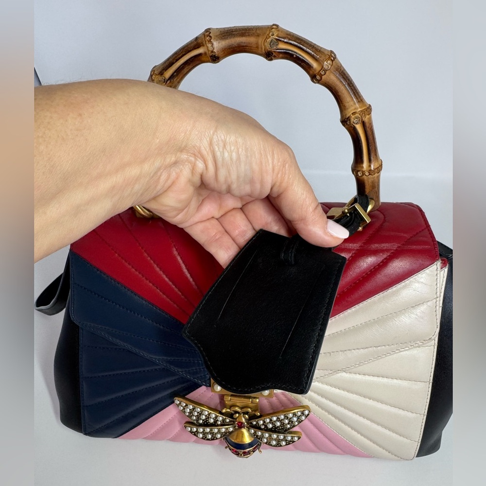 ‼️SOLD‼️Authentic Gucci Queen Margaret Bamboo Top Handle Bag - Picture 4 of 15